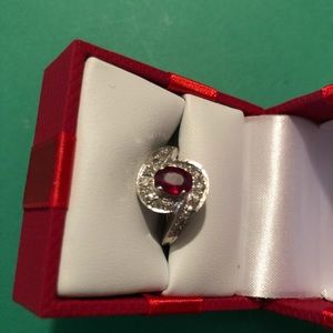 Art Deco G.I.A.Certified 1.56 T.C.W.Ruby diamond💍